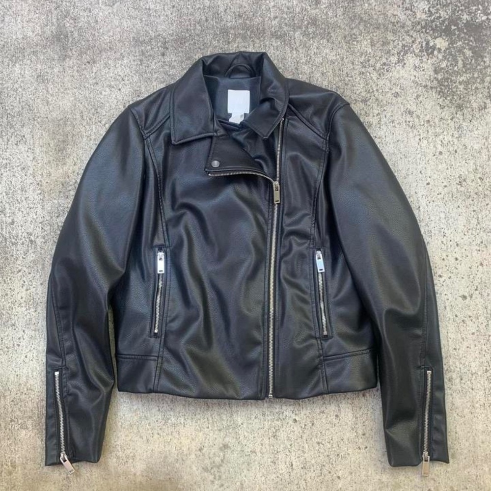 h&m leather jacket